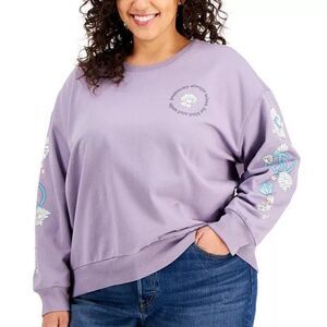 Rebellious One Trendy Plus Size Floral Graphic Print Sweatshirt